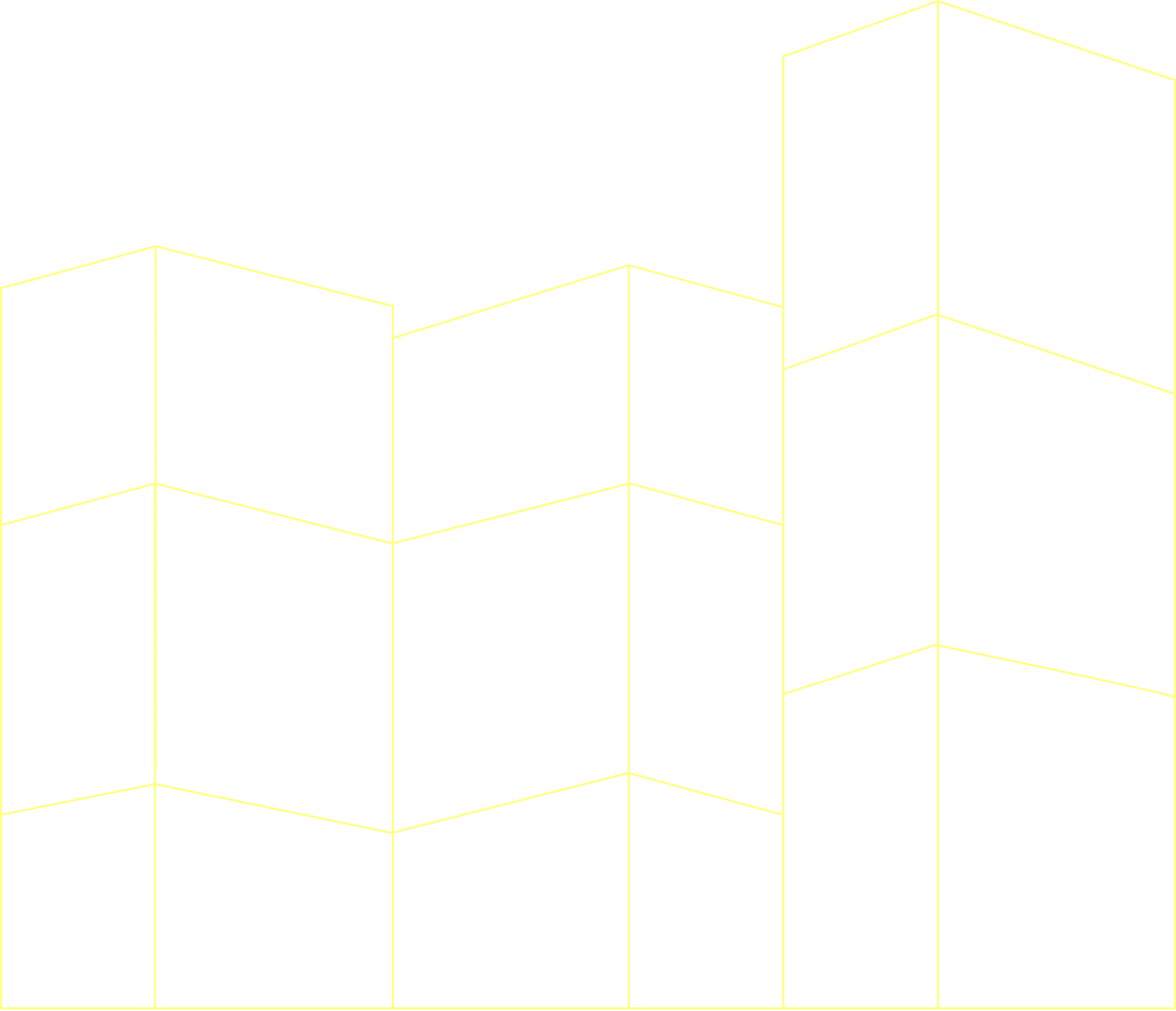 edificios amarillos